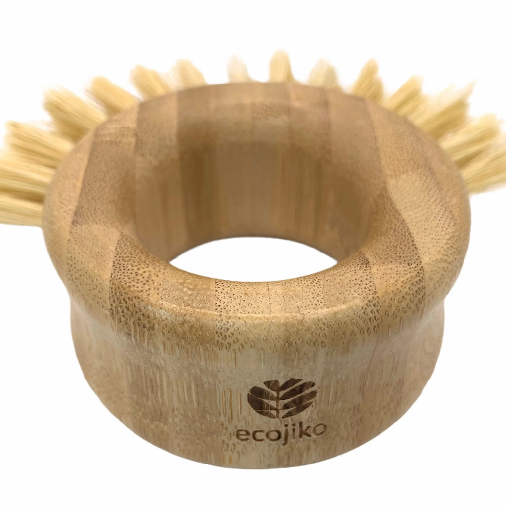 Wooden Vegetable Kitchen Brush | Natural Sustainable Bamboo & Plant Based Bristles