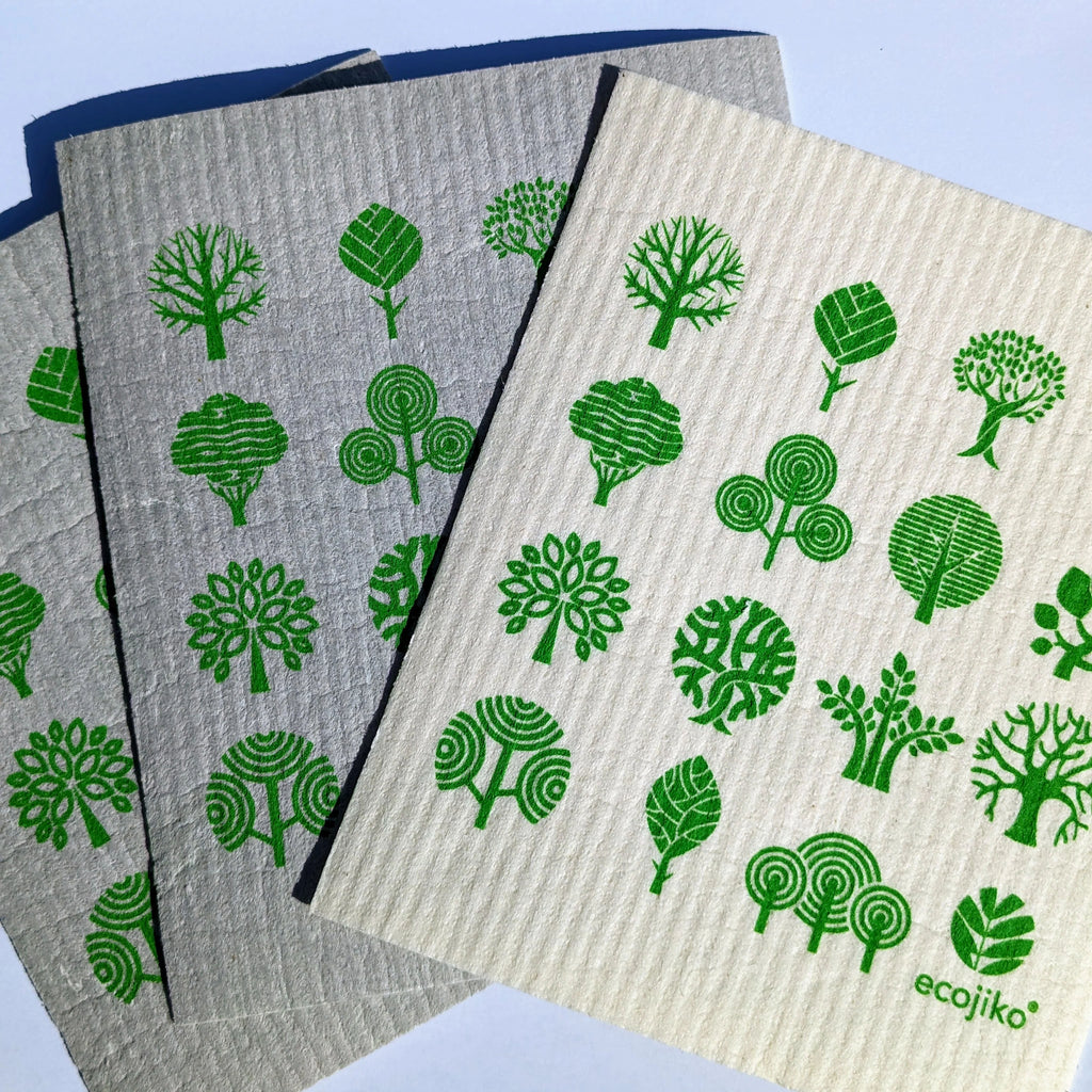 Swedish Dish Cloths | Natural Swedish Compostable Reusable Washable Kitchen Cleaning Cloths (3 pck)