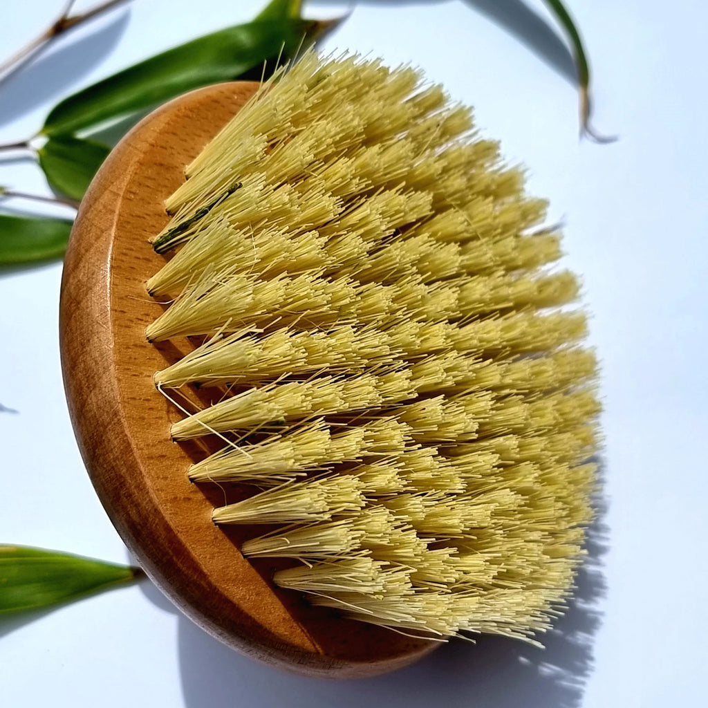 Wooden Exfoliating Dry Body Brush | Natural Beech Wood Plant Based Bristles Beauty Brush